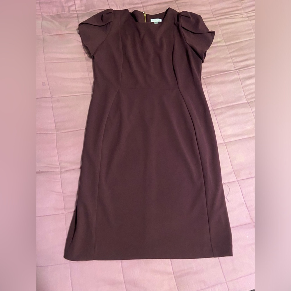 Calvin Klein burgundy dress